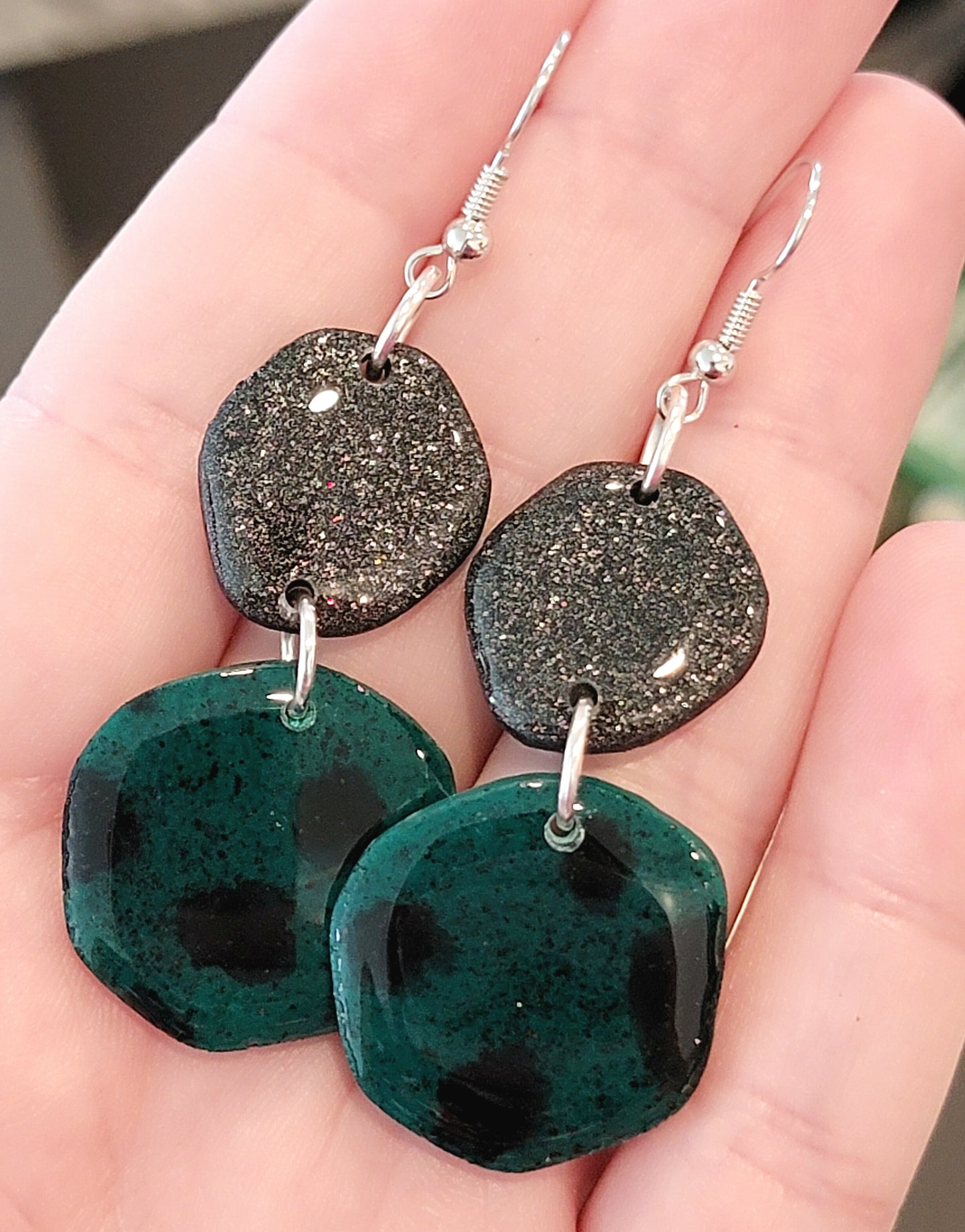 Emerald Green & Silver •Large•