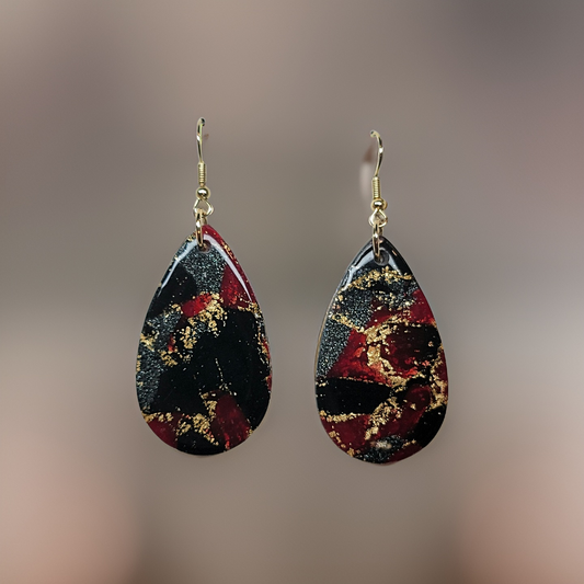 Red & Black Marble •Large•