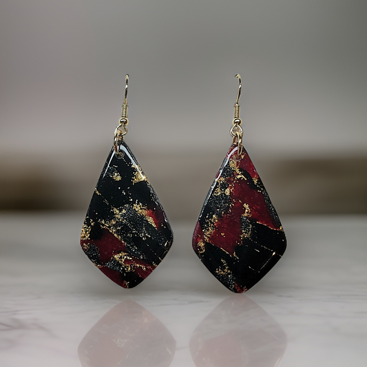 Red & Black Marble •Large•
