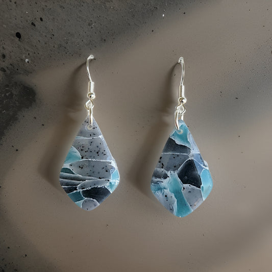 Grey & Teal Faux Agate •Small•