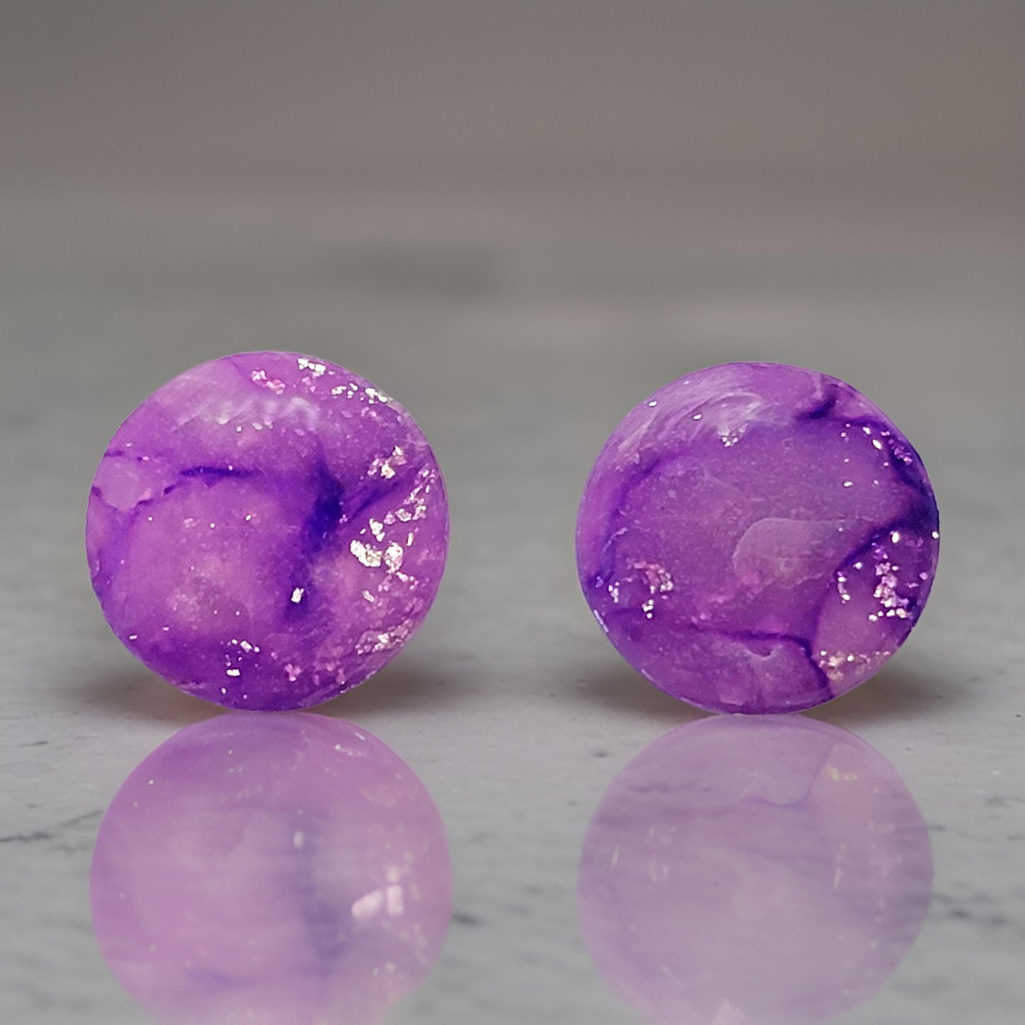 Purple Galaxy studs